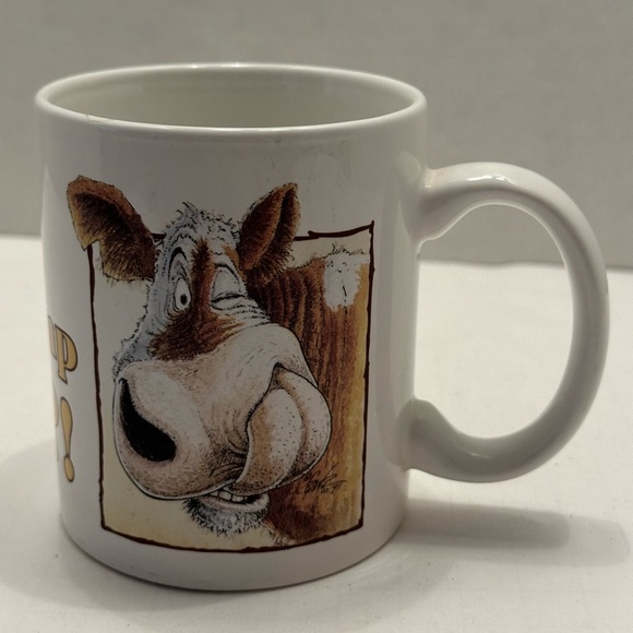 Leanin Tree One Lump or Two Cow Ceramic Vintage Humorous Mug Ben Crane - Picture 3 of 6